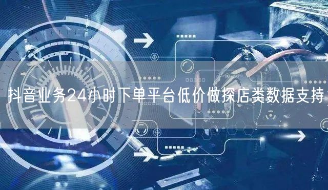 抖音业务24小时下单平台低价做探店类数据支持