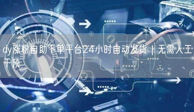 dy涨粉自助下单平台24小时自动发货｜无需人工干预